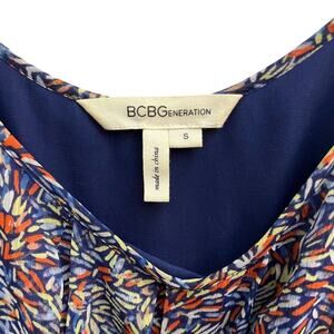 BCBGeneration Blue Sprinkle Abstract Mini Dress, size small